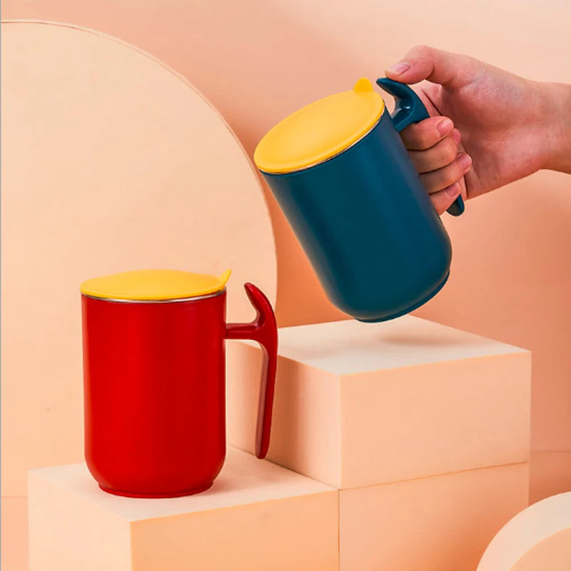 Edelstahl-Becher 500ml mit Deckel – Doppelwandig & Hitzebeständig