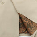 Beige Doppelreiher Slim Fit Anzug – Wolle & Elasthan, Größen 36–50