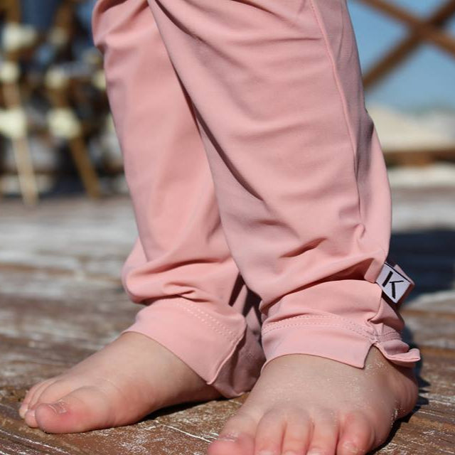 Kinder UV-Leggings mit Schlitz am Saum – Pink (UPF 50)