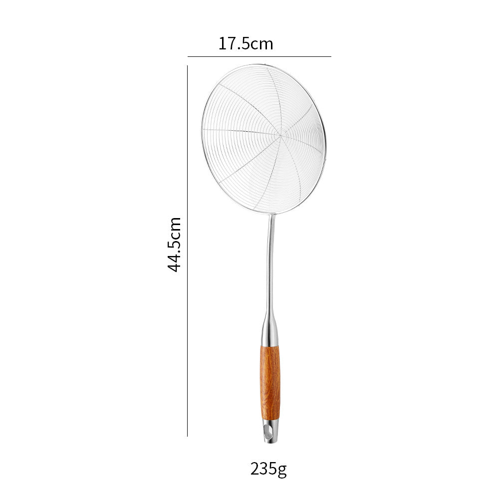 Edelstahl-Küchenwender mit Rosenholzgriff – 316/304 Edelstahl Pfannenwender, Löffel & Sieb-Set
