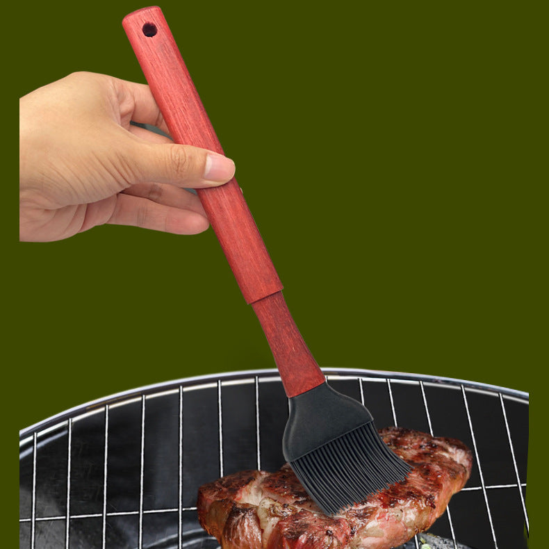 BBQ-Grillset aus Edelstahl mit Holzgriff – Outdoor Camping Grillzubehör mit Tragetasche
