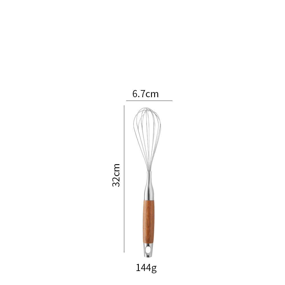 Edelstahl-Küchenwender mit Rosenholzgriff – 316/304 Edelstahl Pfannenwender, Löffel & Sieb-Set