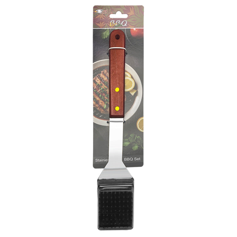 BBQ-Grillset aus Edelstahl mit Holzgriff – Outdoor Camping Grillzubehör mit Tragetasche
