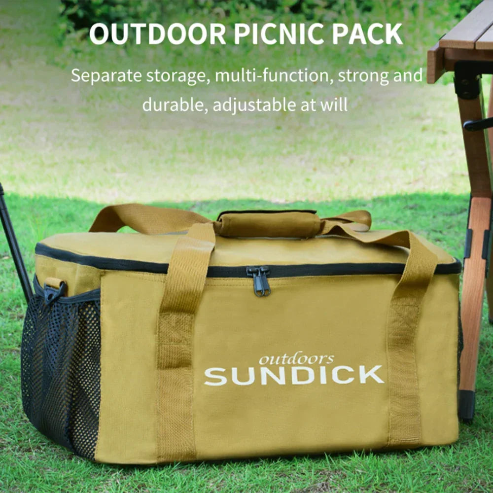 Wasserdichte Outdoor-Kühltasche & Lunchbox – Große Picknicktasche in Khaki