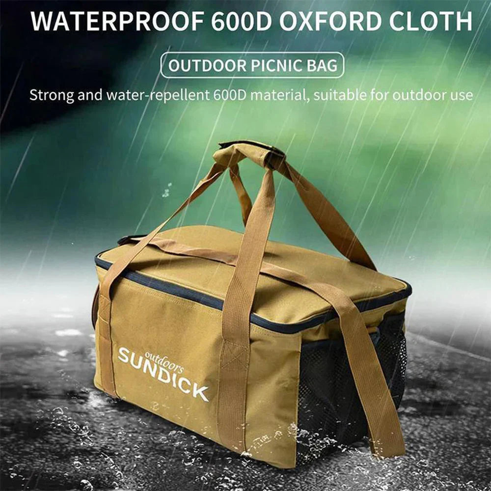 Wasserdichte Outdoor-Kühltasche & Lunchbox – Große Picknicktasche in Khaki