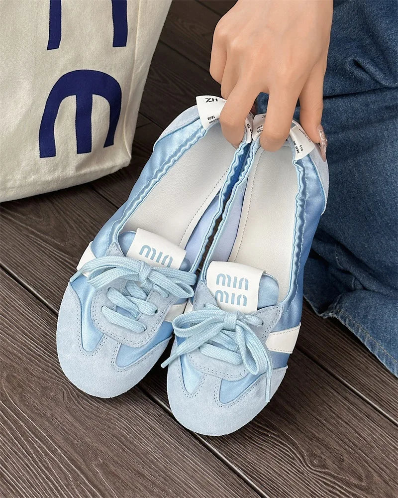 Damen Casual Sneakers – Leichte Ballet Flats für Sommer