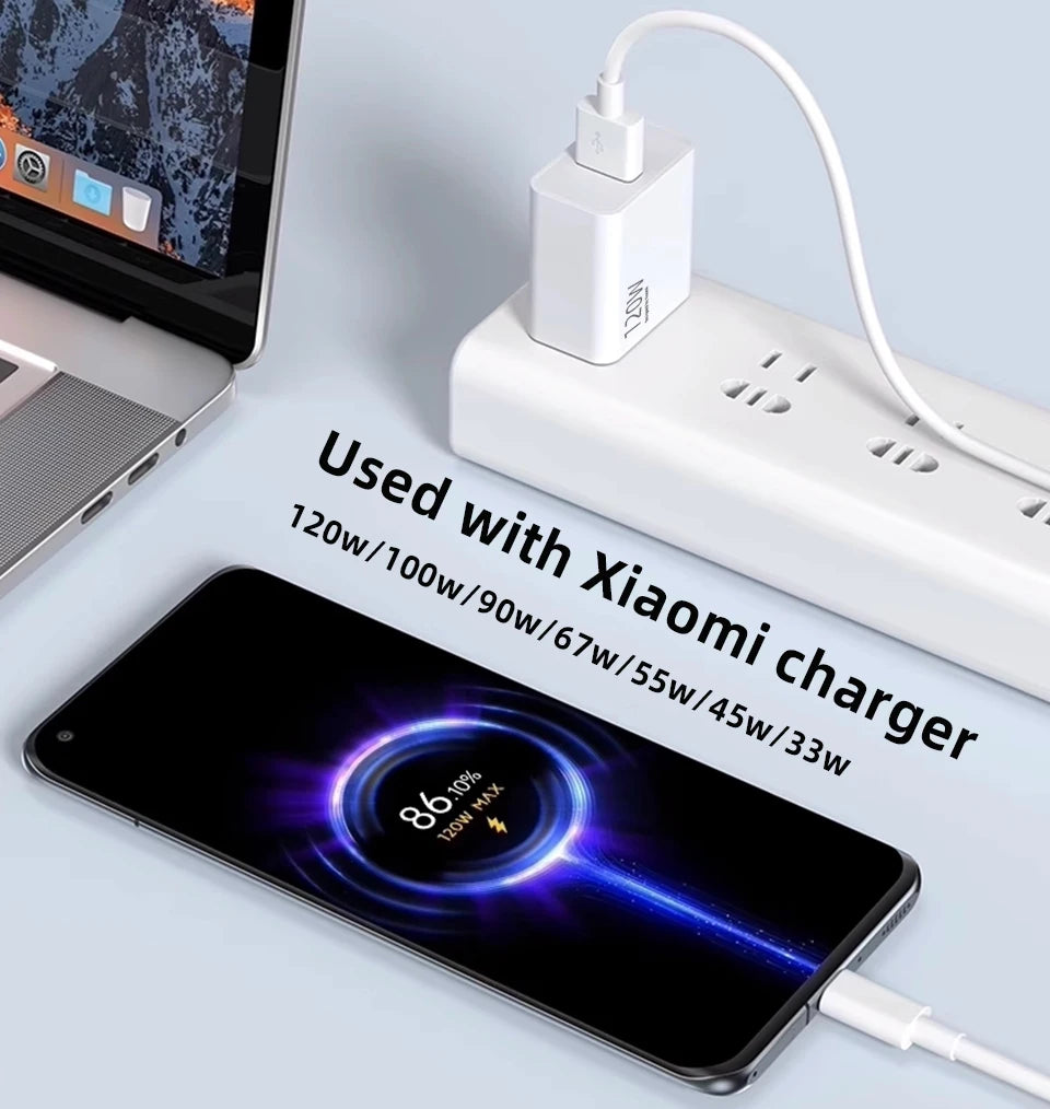 Xiaomi Original USB-C Schnellladekabel 120W – Turbo Charge, 1m/1,5m/2m, für alle Xiaomi-Geräte