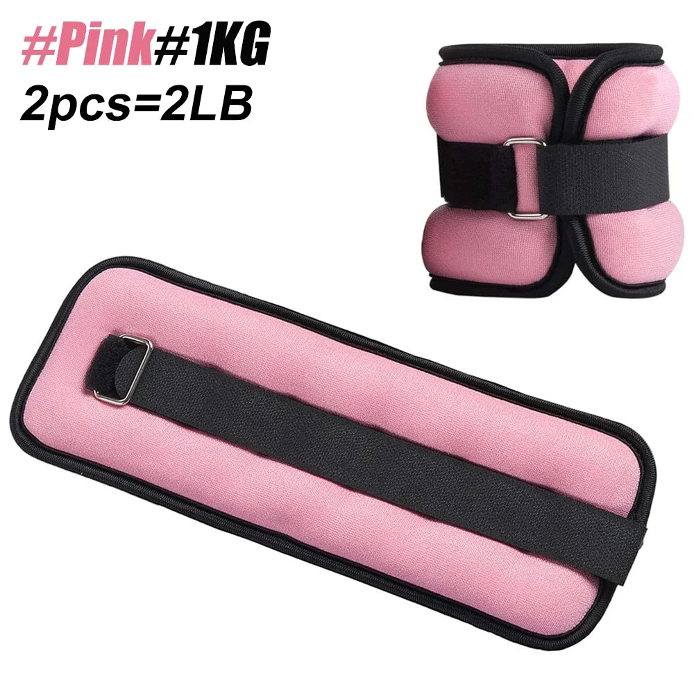 Knöchelgewichte (1 Paar) – Verstellbar für Knöchel, Handgelenk & Bein | 0,5 kg / 1 kg