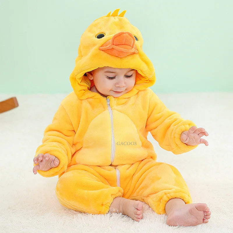 Baby Tier-Jumpsuit Strampler – Cosplay Kostüm für Kleinkinder, Flanell, Unisex (2–36 Monate)
