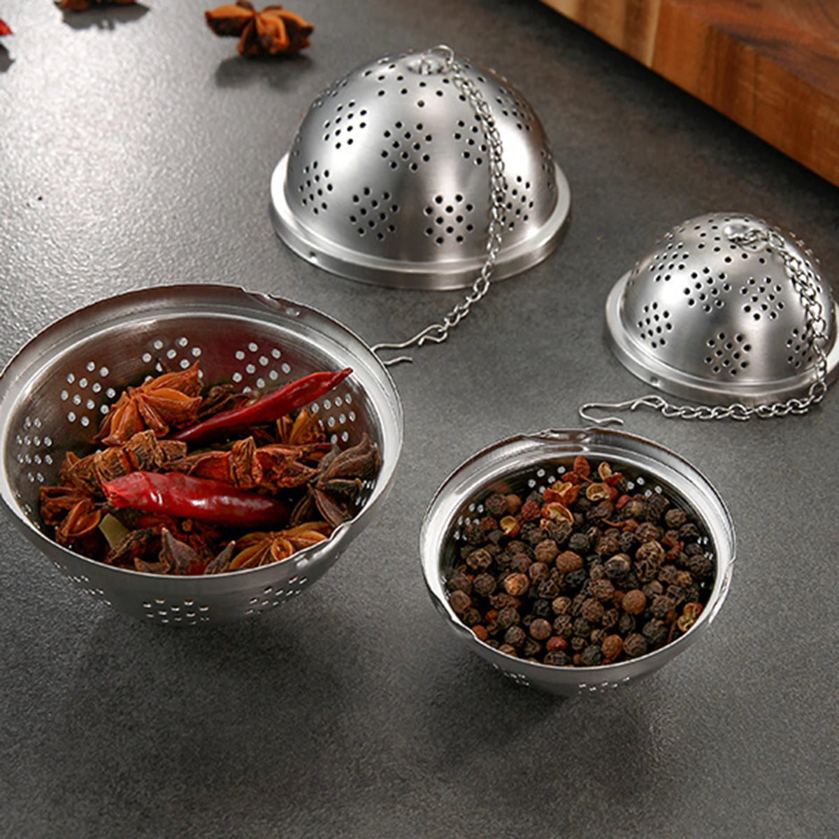 Edelstahl-Teefilter-Kugel – Feinmaschiger Teesieb-Ball für Tee & Gewürze