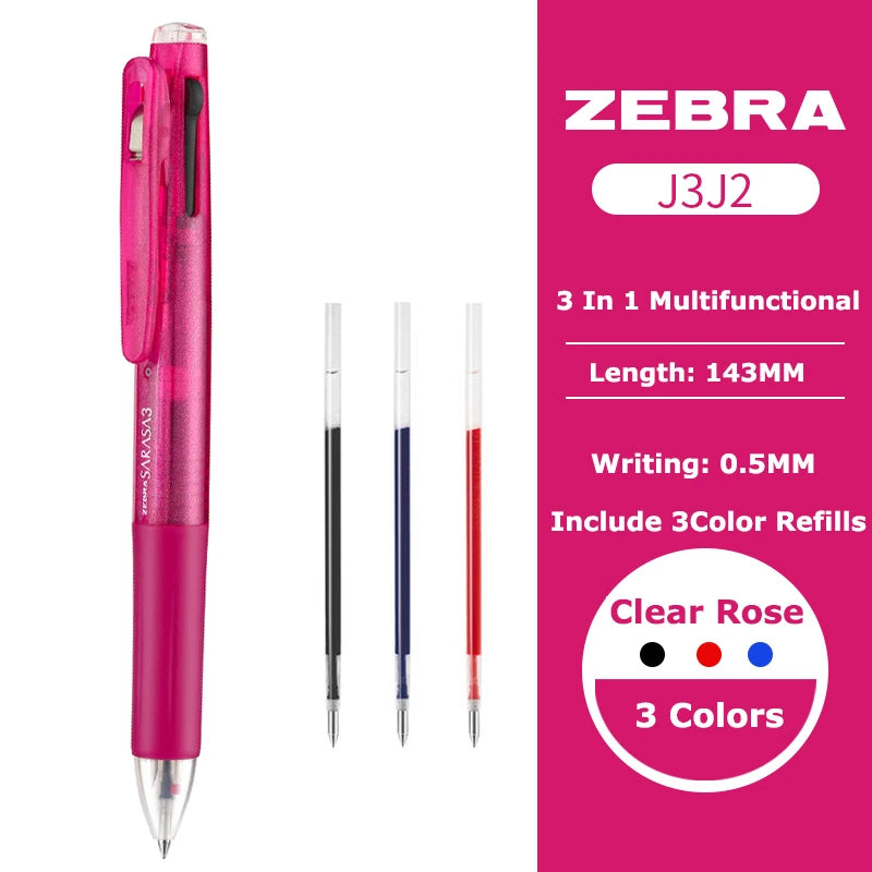 Zebra Sarasa 3-in-1 Gelstift – Japanischer Multifunktionsstift für Büro & Schule