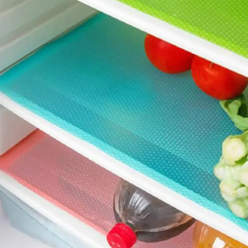 Kühlschrank-Einlagen 4er-Set – Waschbare EVA-Matten für Regale & Schubladen