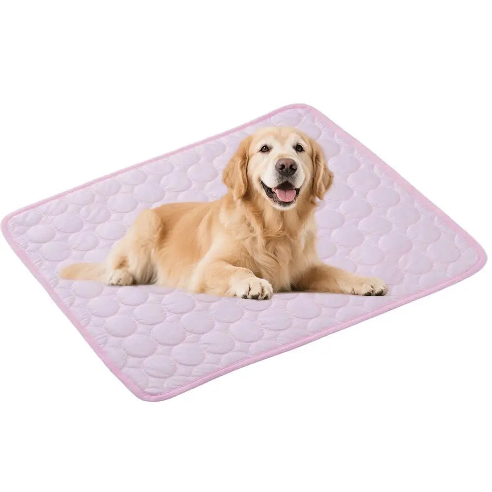 Kühlmatte für Hunde & Katzen – Eisseide, waschbar & tragbar (Sommer Schlafmatte)