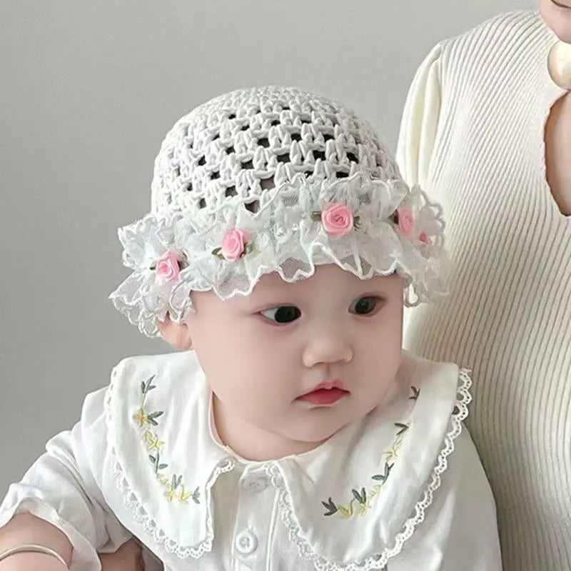 Baby Strickmütze mit Schleife – Handgemachter Turban für Mädchen (0–12 Monate)