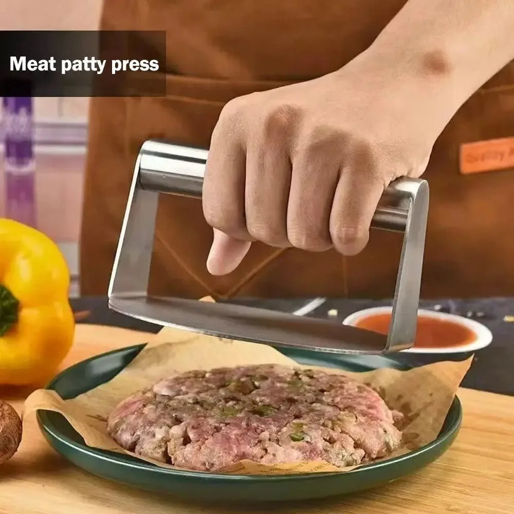 Edelstahl-Burgerpresse – Perfekte Burger & Fleischpastetchen leicht gemacht