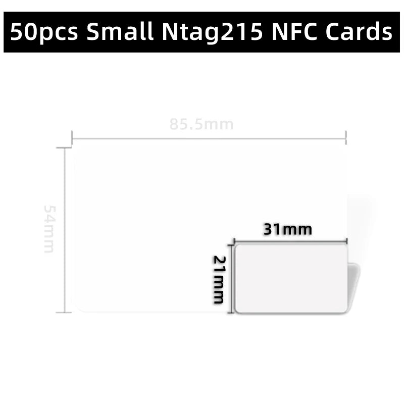 NFC NTAG215 Karten & Sticker – 13,56 MHz, 504 Bytes, für iOS Shortcuts, Huawei Share & mehr