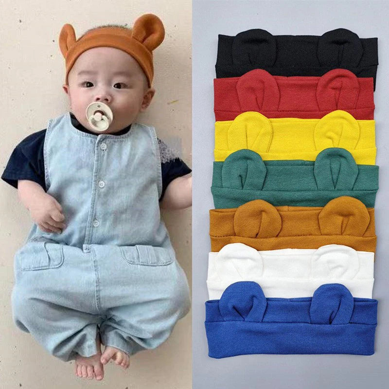 Baby Haarband mit Bärenohr – Elastisches Stirnband Unisex (2–24 Monate)