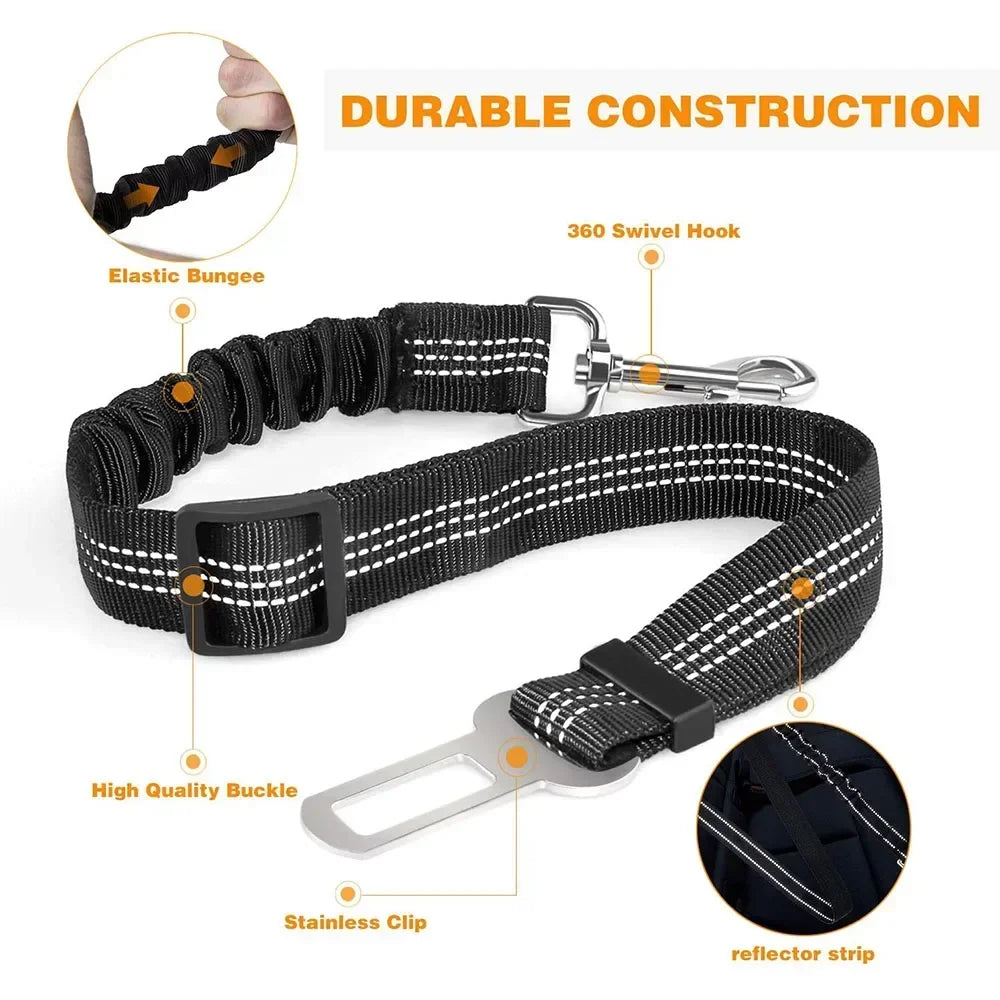 Hunde-Sicherheitsleine & Autogurt – Elastische Reflektierende Sicherheitsleine für Hunde