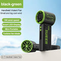 Mini Turbo Handventilator – 150 Stufen, 6000 mAh Akku, USB-C, LED-Display (Grün/Lila/Orange)