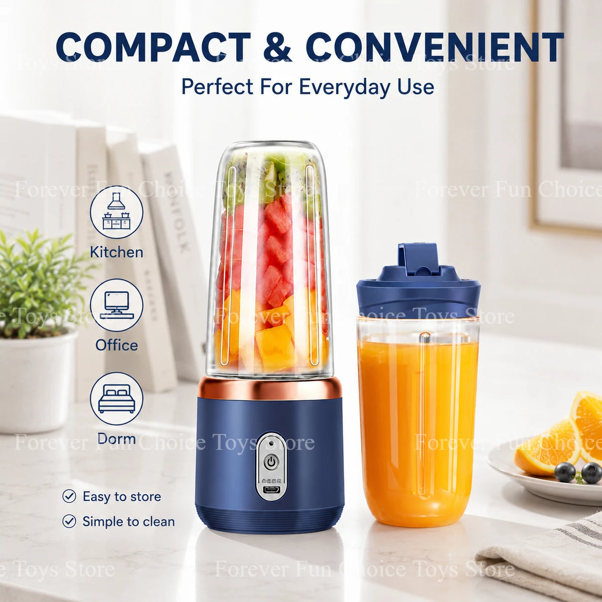 Portabler USB-Entsafter – 200W Smoothie Mixer für unterwegs