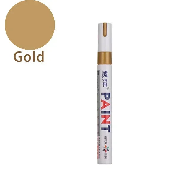 Wasserfester Lackmarker – Permanent, für Reifen, Metall, Glas, Holz & mehr | 12 Farben