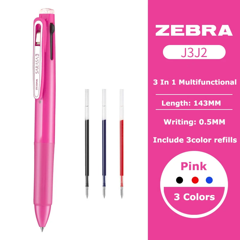 Zebra Sarasa 3-in-1 Gelstift – Japanischer Multifunktionsstift für Büro & Schule