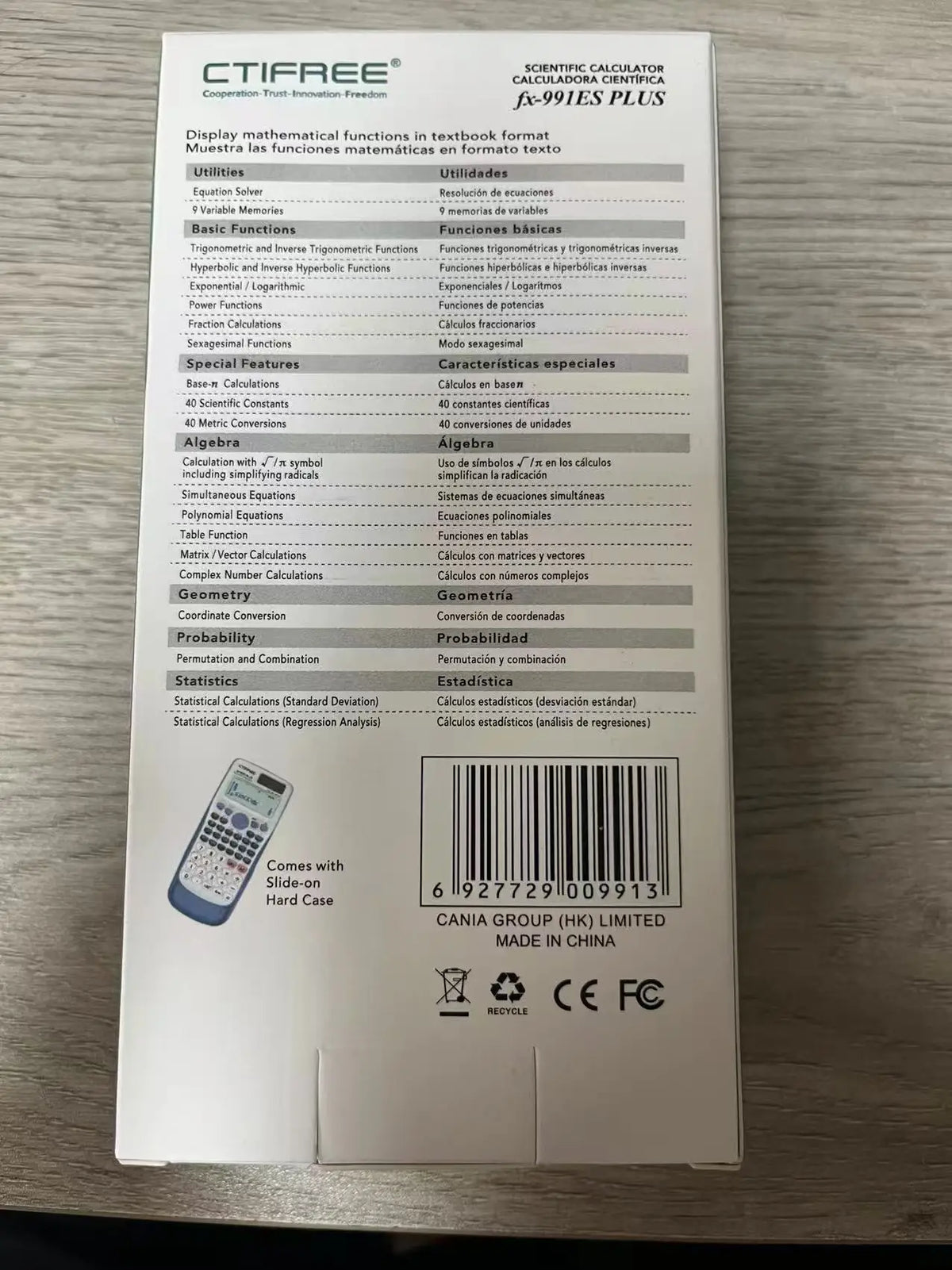 Casio fx-991ES PLUS – Wissenschaftlicher Taschenrechner mit 417 Funktionen für Schule & Studium