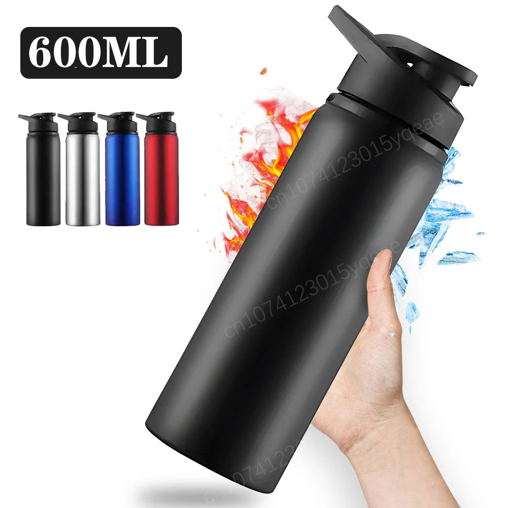 Aluminium-Trinkflasche 600 ml – Auslaufsichere Sportflasche für Outdoor & Reise