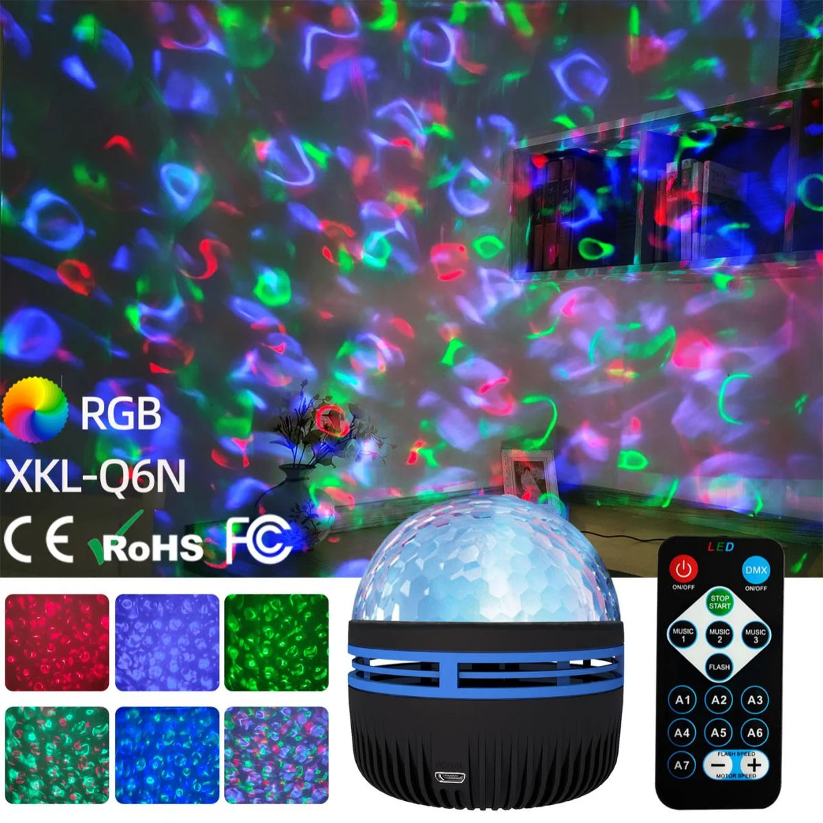 LED Sternenhimmel Projektor – Nordlicht, Aurora & Wassereffekte, mit/ohne Fernbedienung