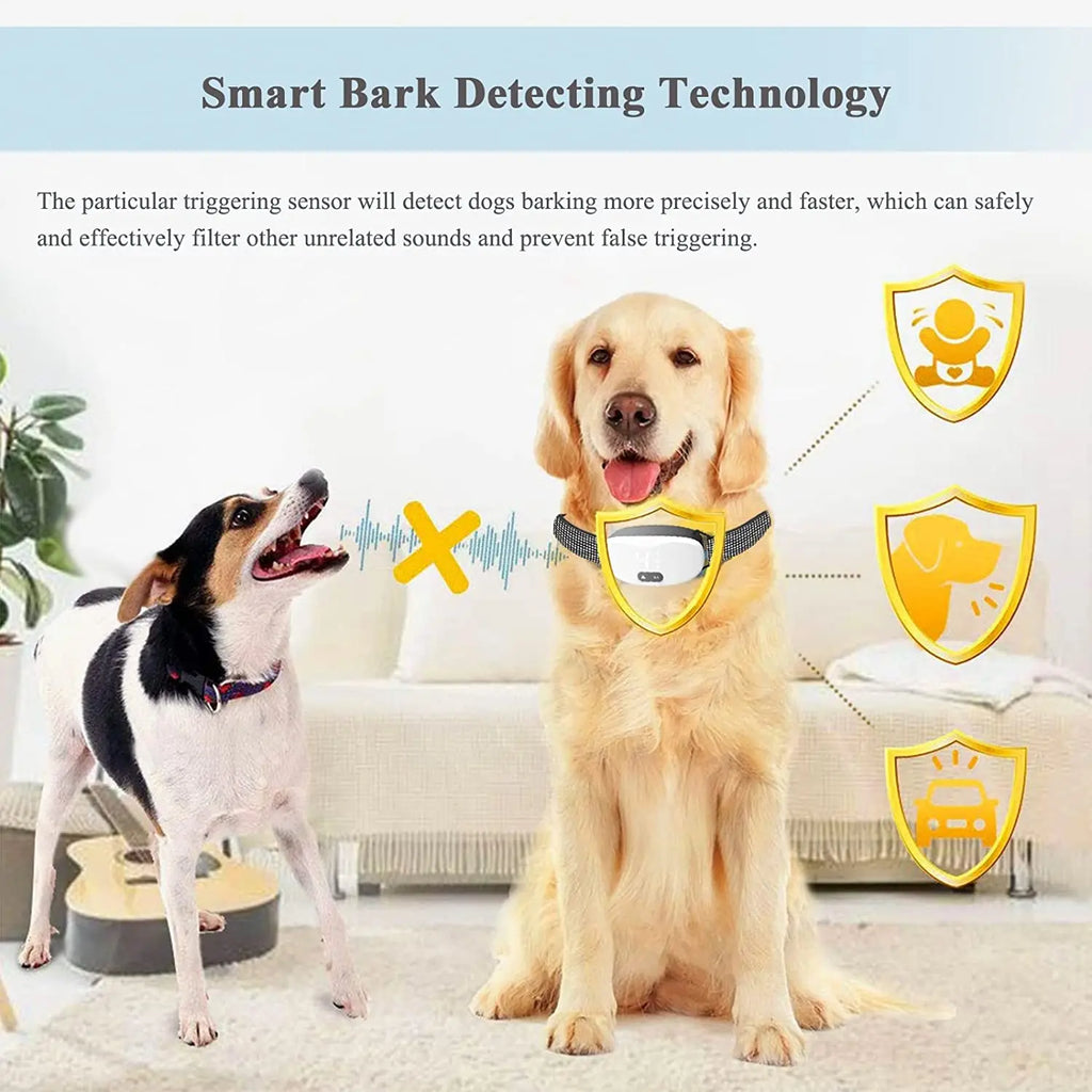 Anti-Bell-Halsband für Hunde – Vibration & Ton-Training, IP67 Wasserdicht, Wiederaufladbar