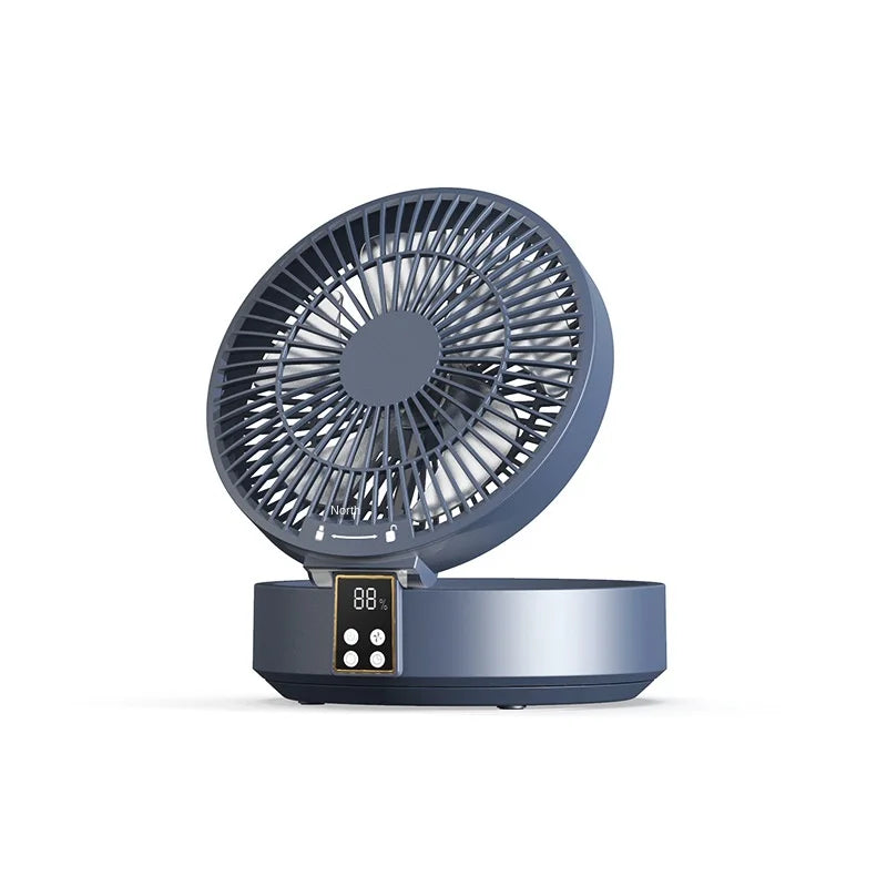 Faltbarer USB-Ventilator mit Fernbedienung – Wand & Tisch, Nachtlicht
