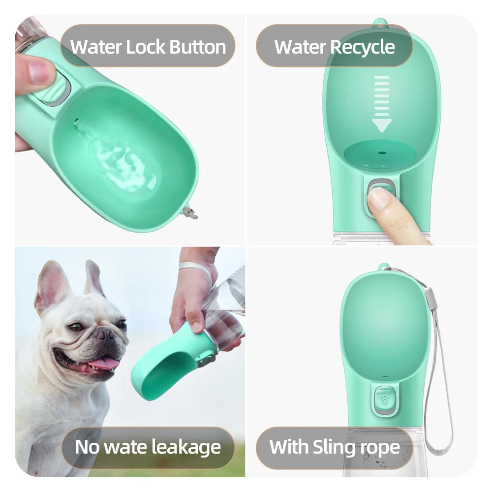 Portable Hundetrinkflasche – Auslaufsicher für Hunde & Katzen