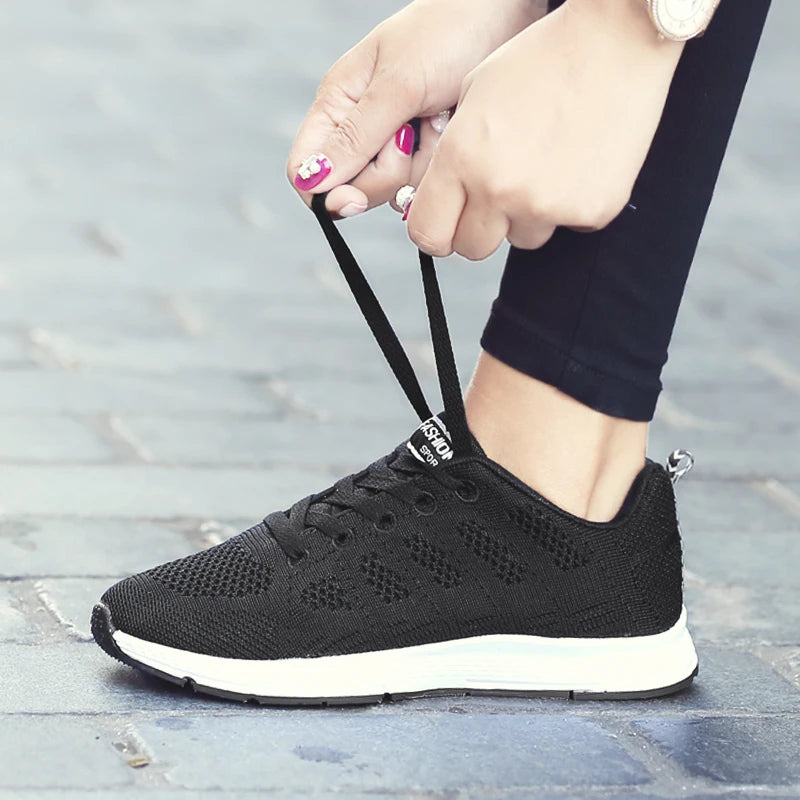 Damen Mesh Sneakers – Leichte Schnürschuhe für Sommer & Frühling