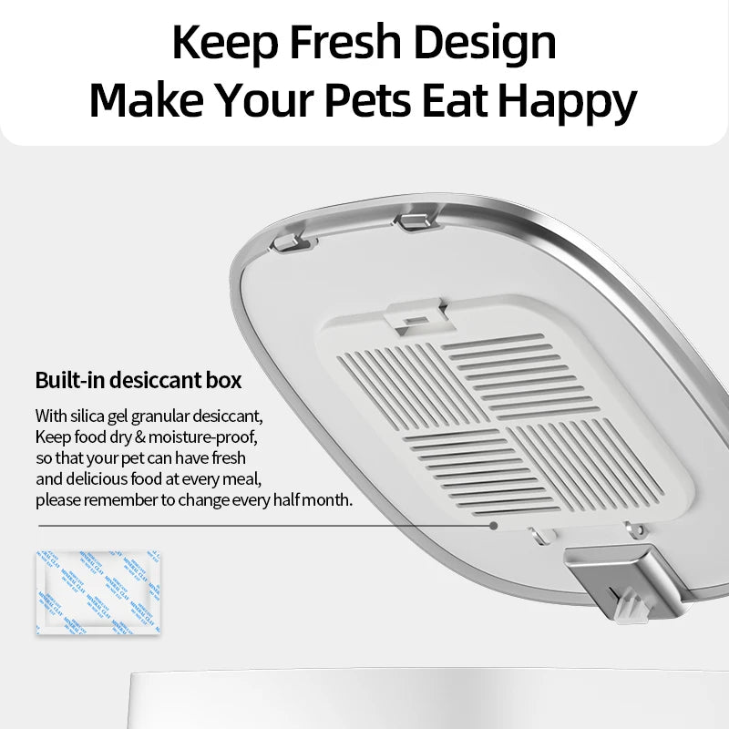 ROJECO Automatischer Katzenfutterspender – Smart WiFi Futterautomat für Katzen & Hunde