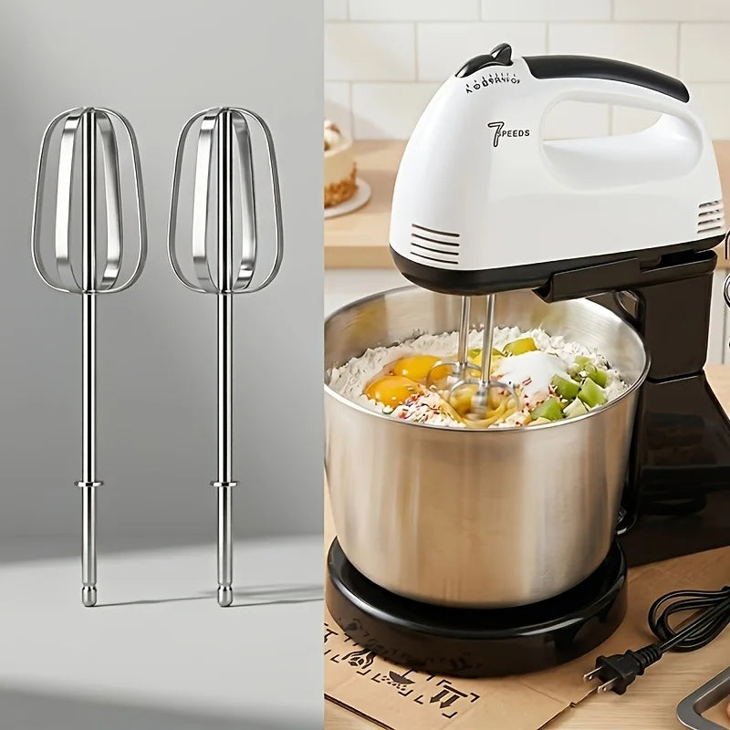 Elektrischer Handmixer – 7 Stufen, 100W mit Edelstahlhaken