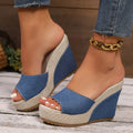 Damen Wedge Sandalen – Bequeme Platform Slides für Sommer