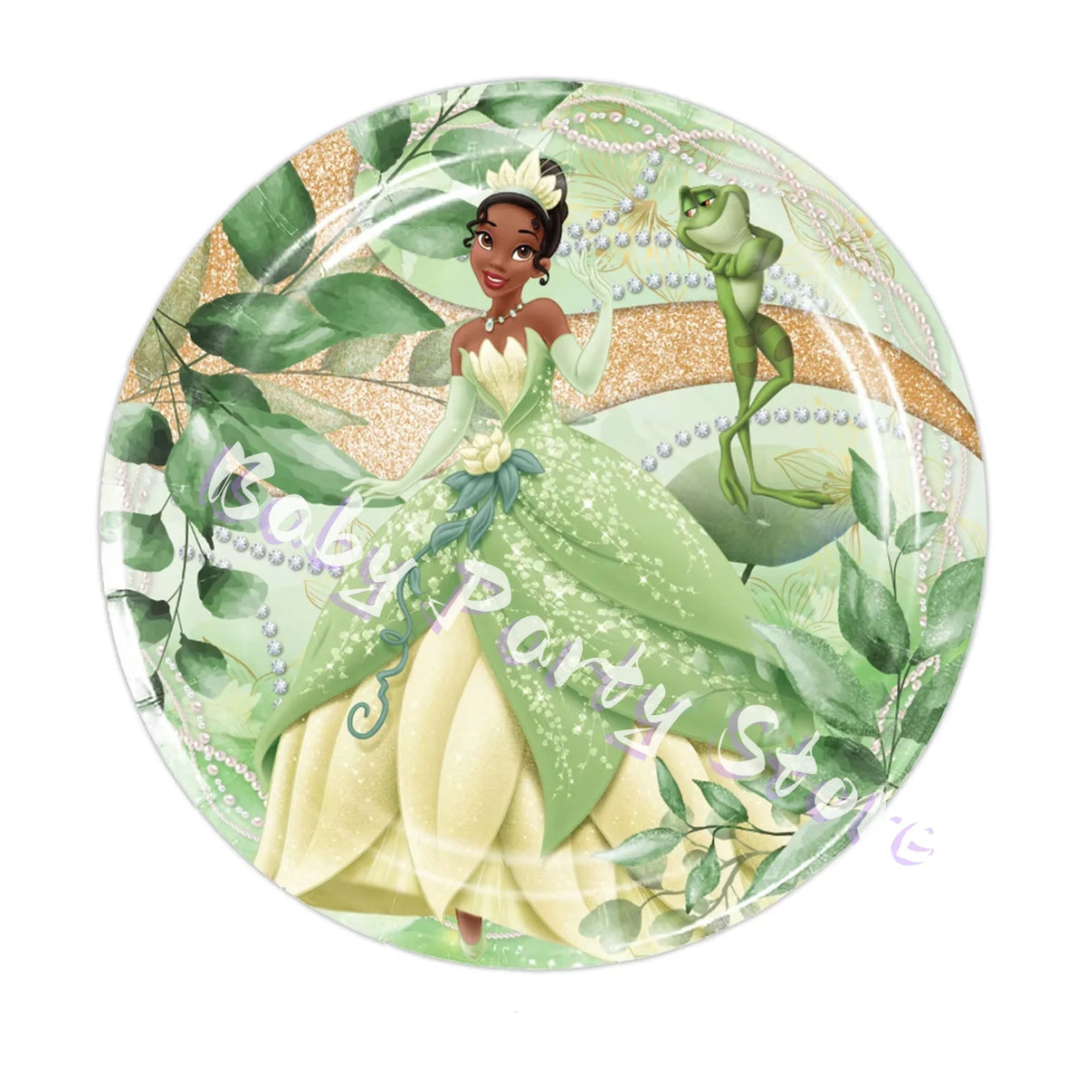 Frosch-Prinzessin Tiana Party-Set – Einweggeschirr für Kindergeburtstag