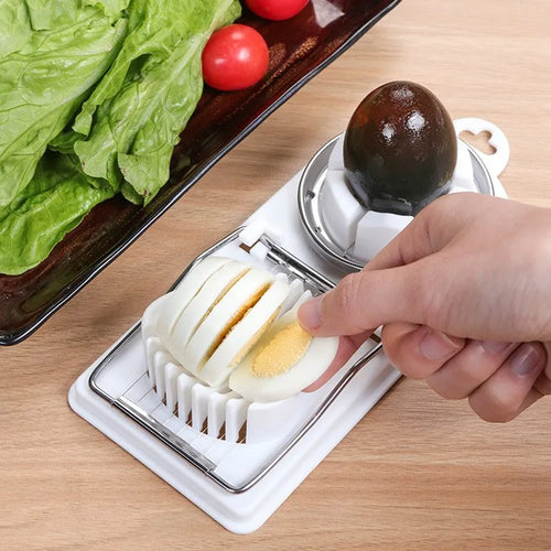 2-in-1 Eierschneider aus Edelstahl – Multifunktionaler Eierteiler & Slicer