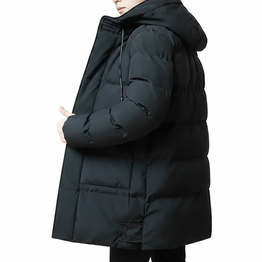 Winterparka aus weißem Entendaunen – Unisex Daunenjacke für extreme Kälte