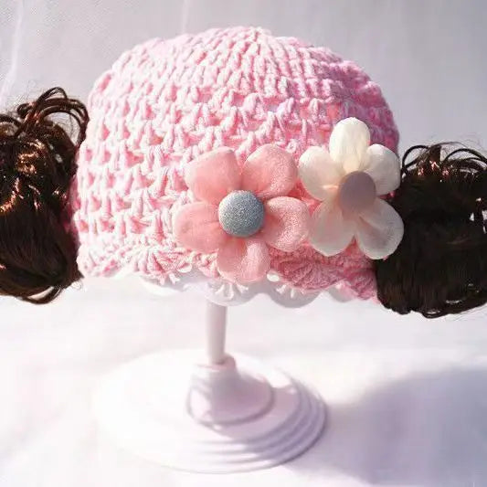 Baby Strickmütze mit Schleife – Handgemachter Turban für Mädchen (0–12 Monate)