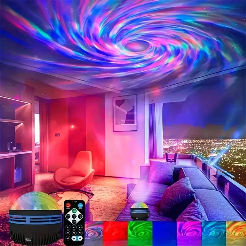 LED Sternenhimmel Projektor – Nordlicht, Aurora & Wassereffekte, mit/ohne Fernbedienung