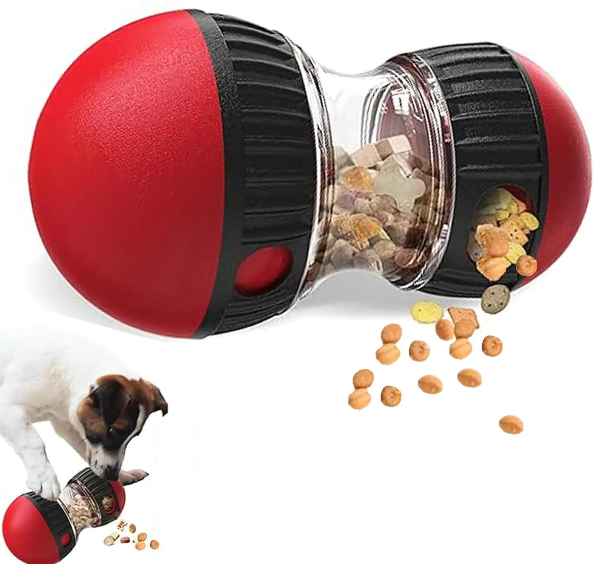 Slow Feeder Ball für Hunde – Verstellbares Puzzle-Spielzeug mit Leckerlifächer (S/M/L)