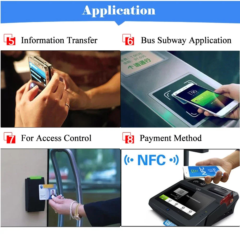 NFC NTAG215 Karten & Sticker – 13,56 MHz, 504 Bytes, für iOS Shortcuts, Huawei Share & mehr