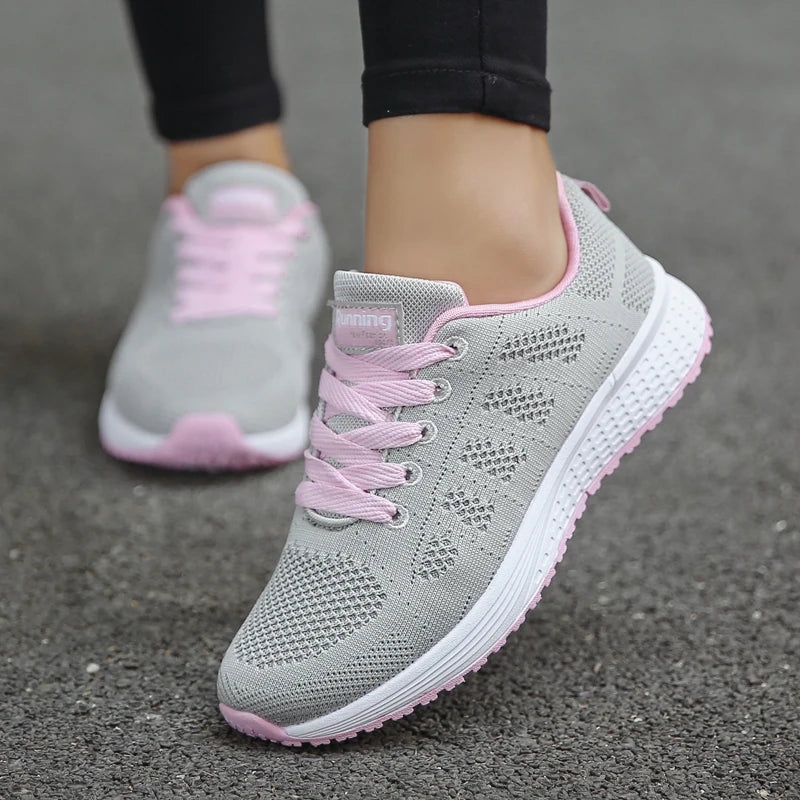 Damen Mesh Sneakers – Leichte Schnürschuhe für Sommer & Frühling
