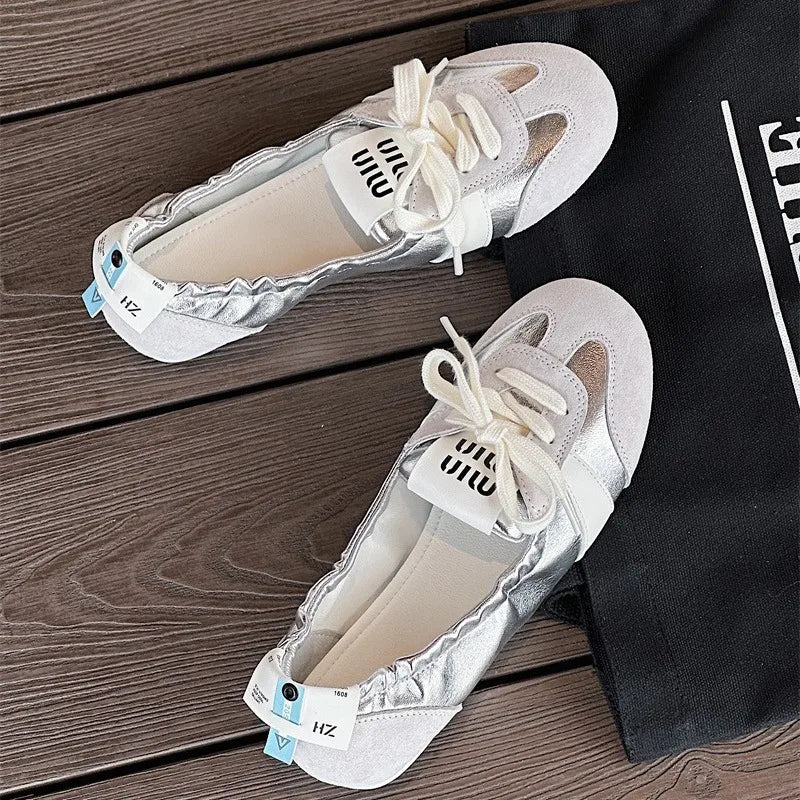 Damen Casual Sneakers – Leichte Ballet Flats für Sommer