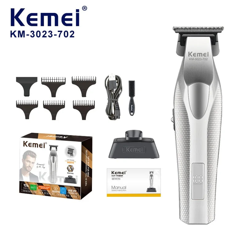 Kemei KM-3023-702 Profi-Haarschneider – Kabellos mit Ladestation