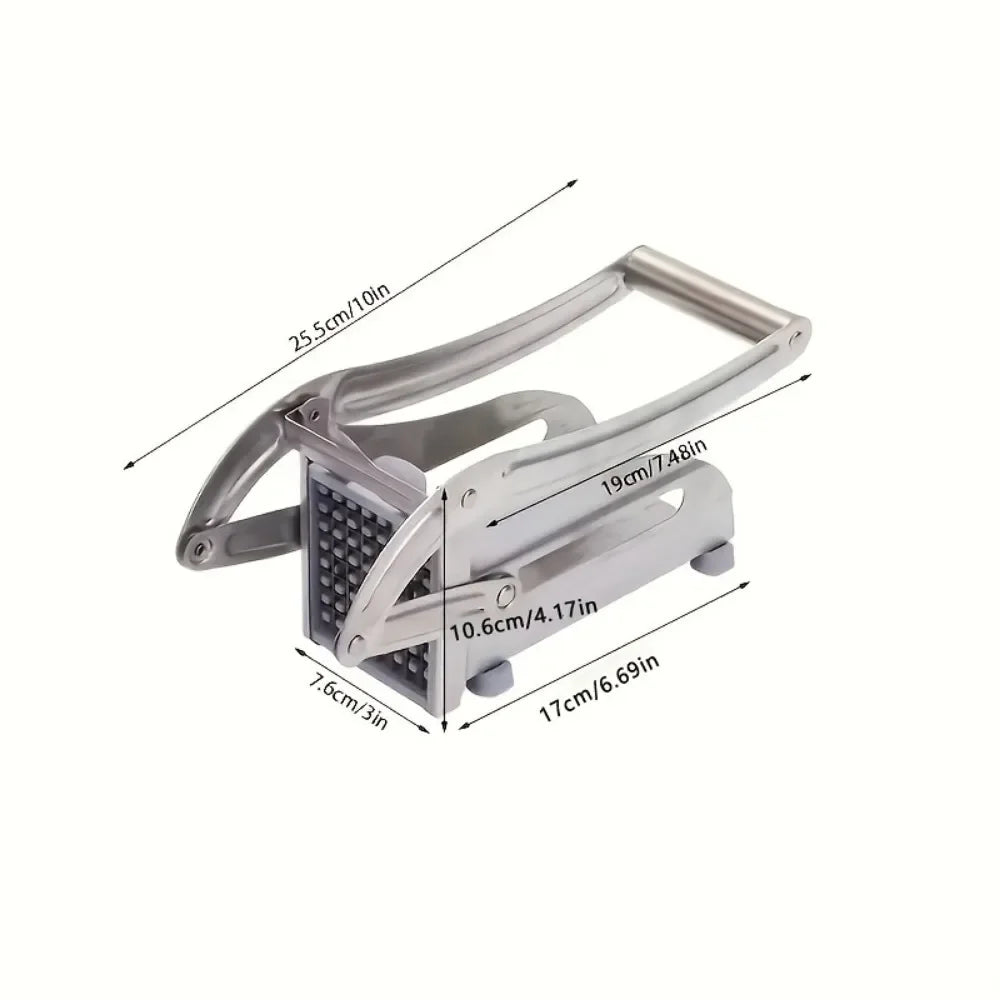Edelstahl-Gemüse & Obst-Cutter Set – Pommes-Schneider, Gemüsehobel & Zerkleinerer