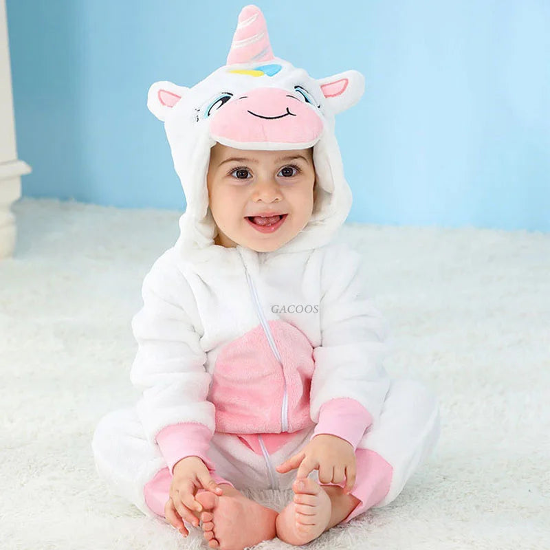 Baby Tier-Jumpsuit Strampler – Cosplay Kostüm für Kleinkinder, Flanell, Unisex (2–36 Monate)