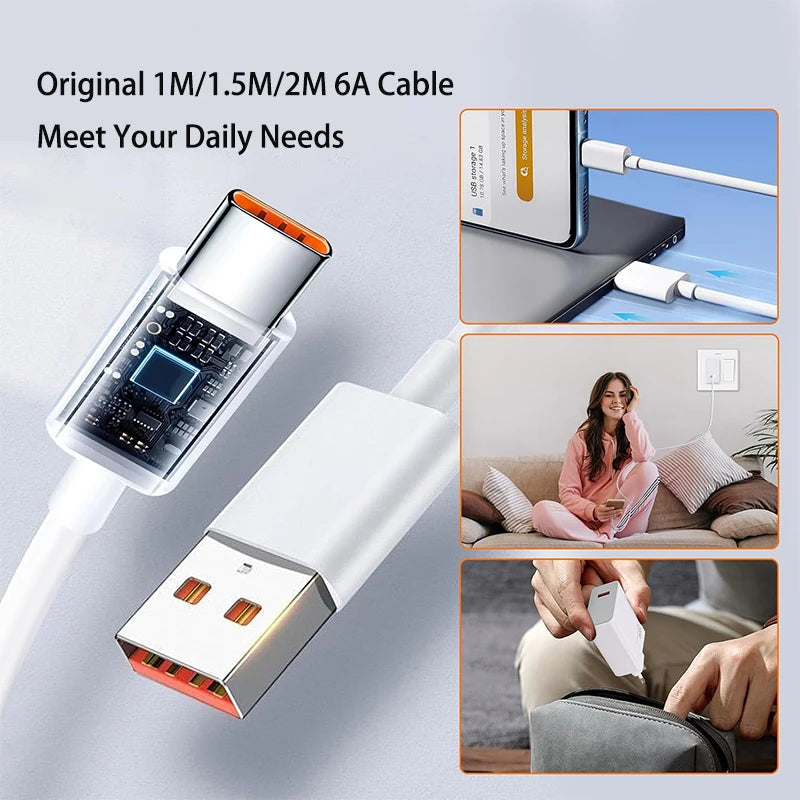 Xiaomi Original 120W HyperCharge Ladegerät – EU/US, 6A USB-C Kabel, für Xiaomi, Redmi, Poco & Black Shark