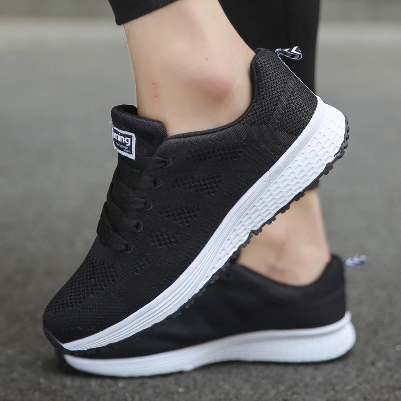 Damen Mesh Sneakers – Leichte Schnürschuhe für Sommer & Frühling